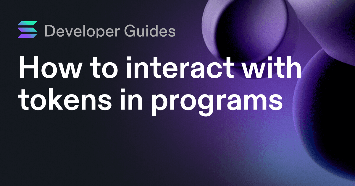 How interact with tokens in programs